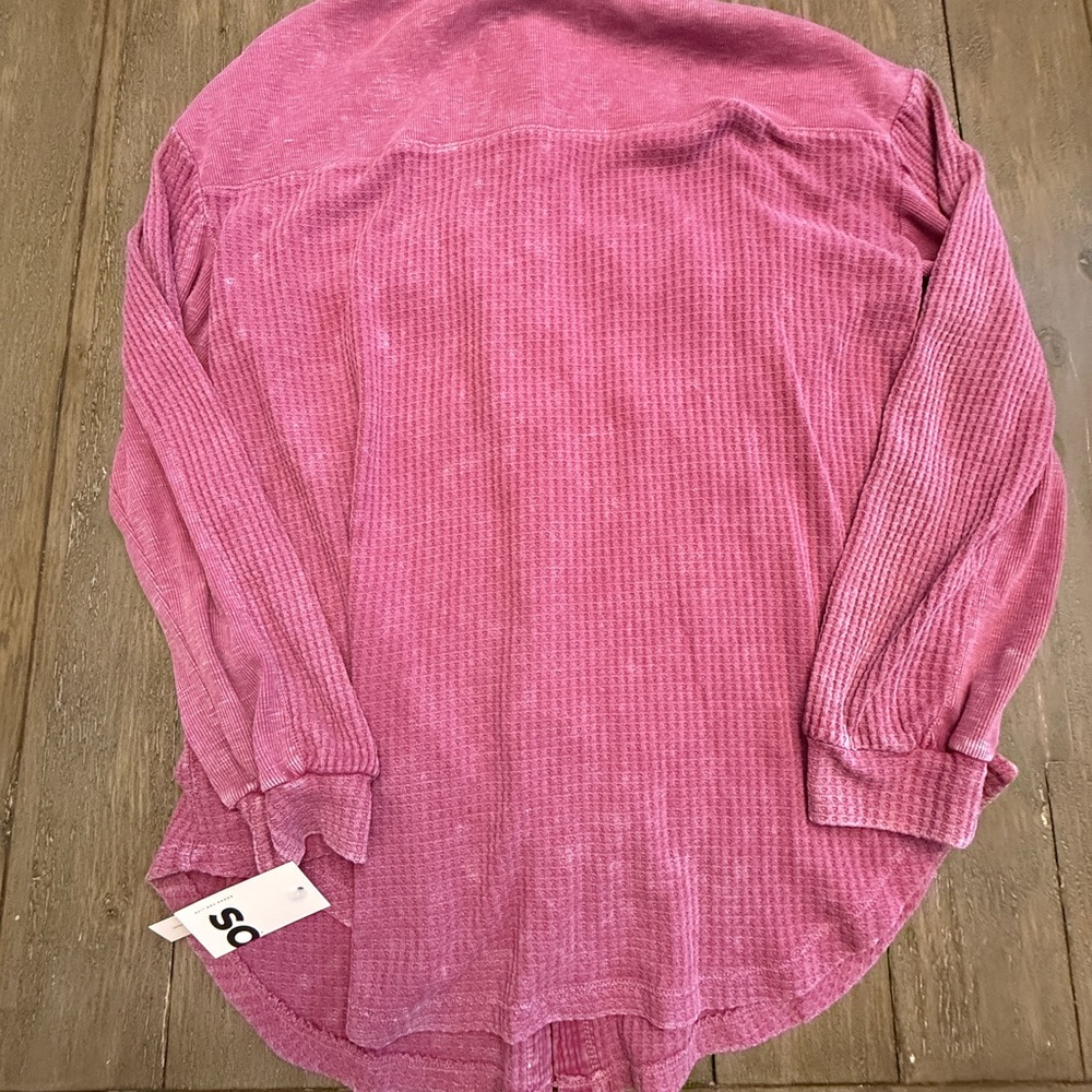 SO Pink Textured Shirt - Picture 3 of 3